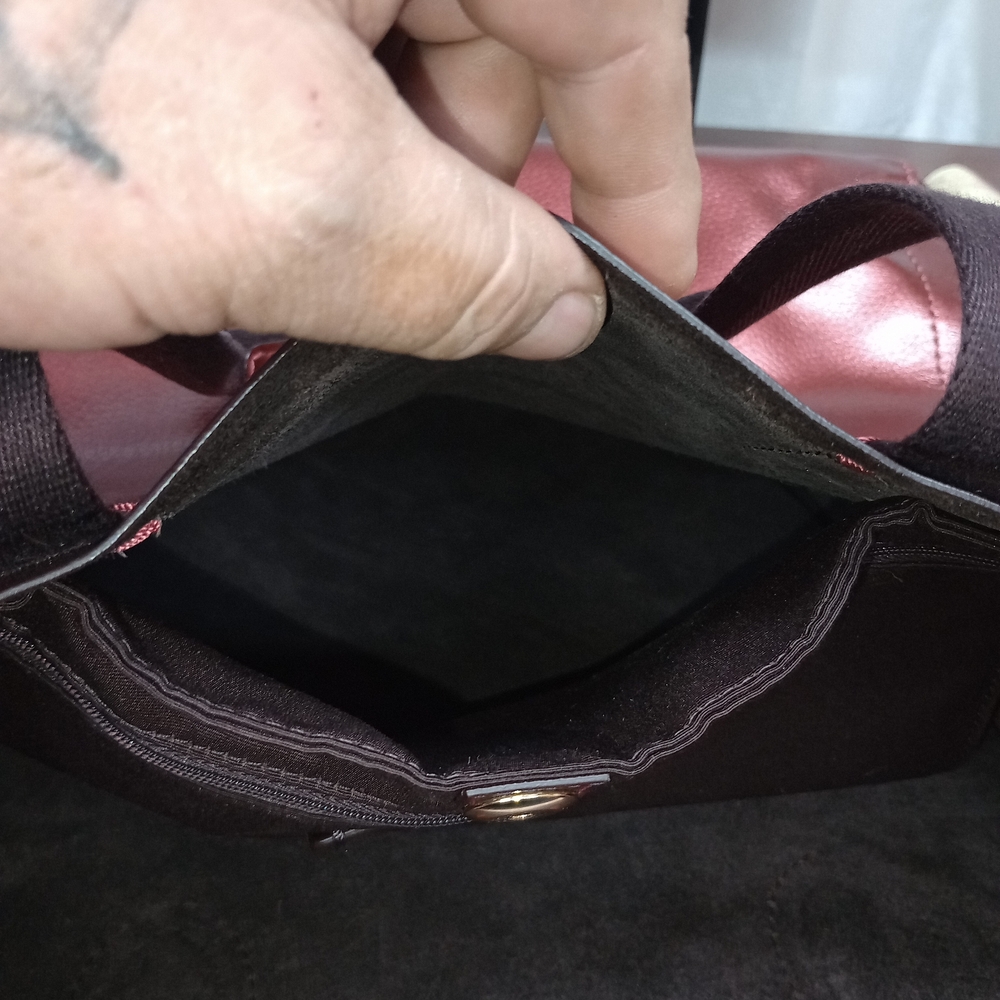 Coach Burgundy Leather Tote Bag - Picture 11 of 13